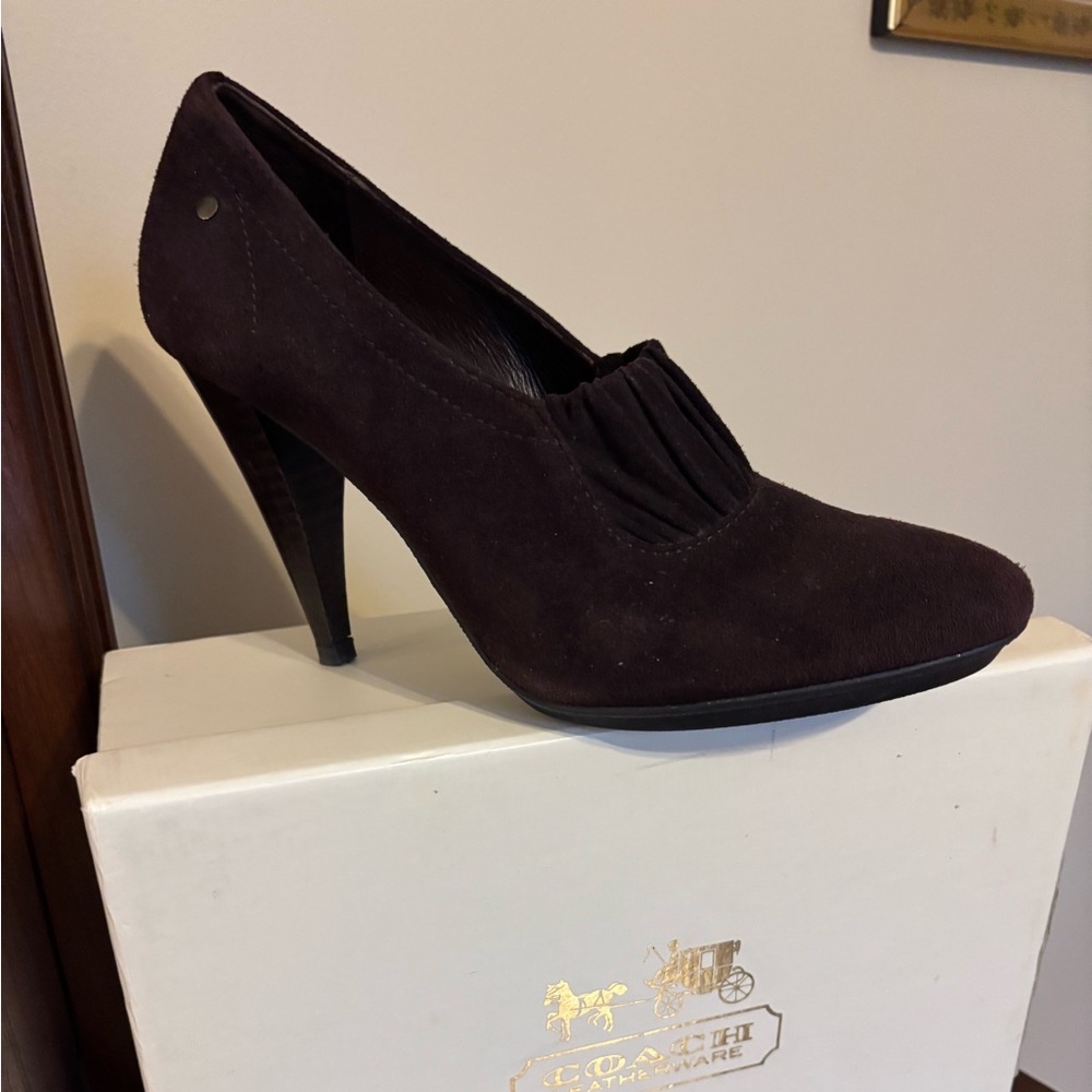 Coach Elegant Dark Brown Heels
